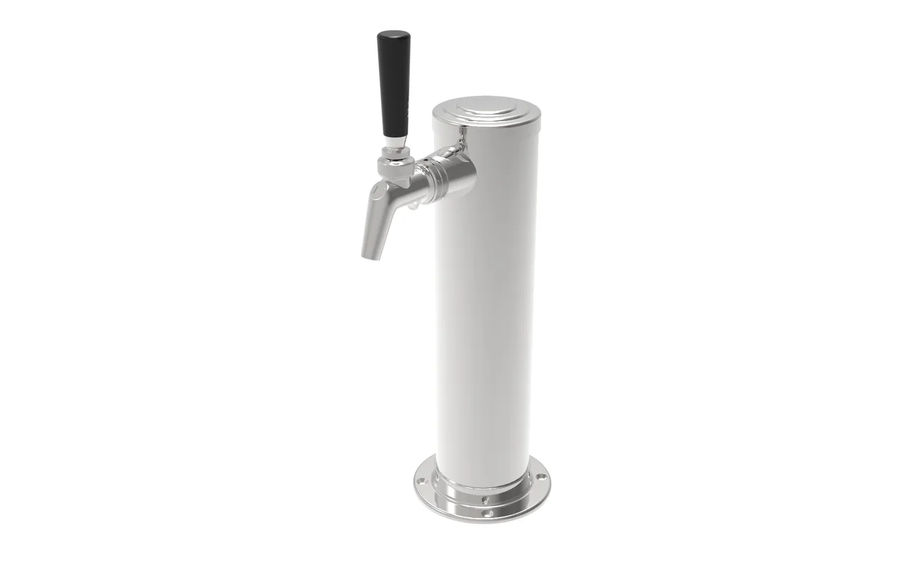 Perlick EA2100-1-2 Draft Arm Tap Tower, Air-Cooled, +1" Height, Faucet With Restrictors, 1-3 Tap