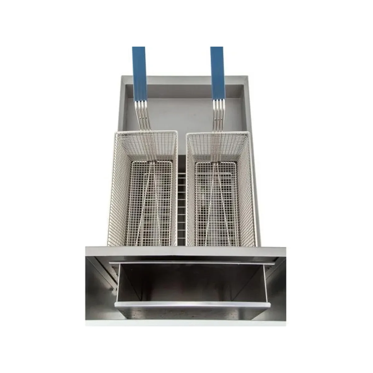 Pitco 40D 15" Full Pot Floor Model Gas Fryer w/ 40-45 lb Capacity, Millivolt Controls, 107.000 BTU