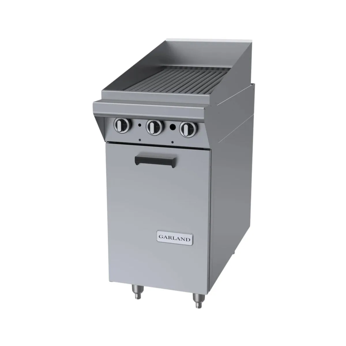 Garland US Range M17B Gas 17" Heavy Duty Range w/ 17" Full Briquette Charbroiler, (1) Cabinet Base, 45.000 BTU