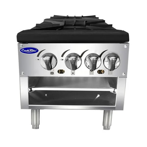 Atosa USA ATSP-18-2L 18" Gas Stock Pot Range (Stove) w/ (2) Three Ring Burners, Low Height, 160.000 BTU