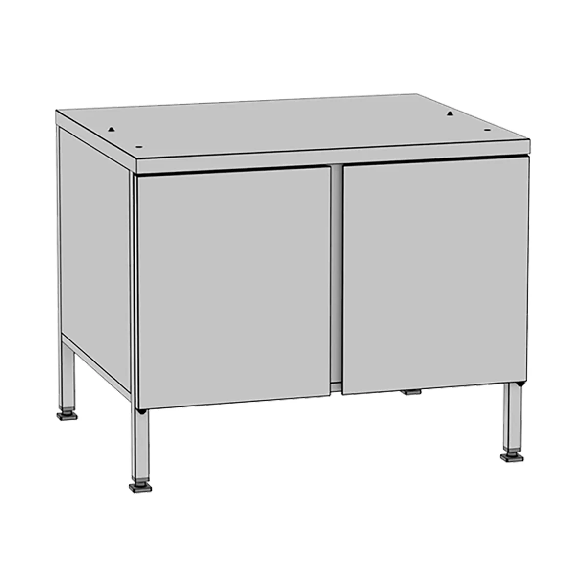 RATIONAL 60.31.093 Stand IV Oven Equipment Stand, Stationary, Pan Slides, Hinged Doors