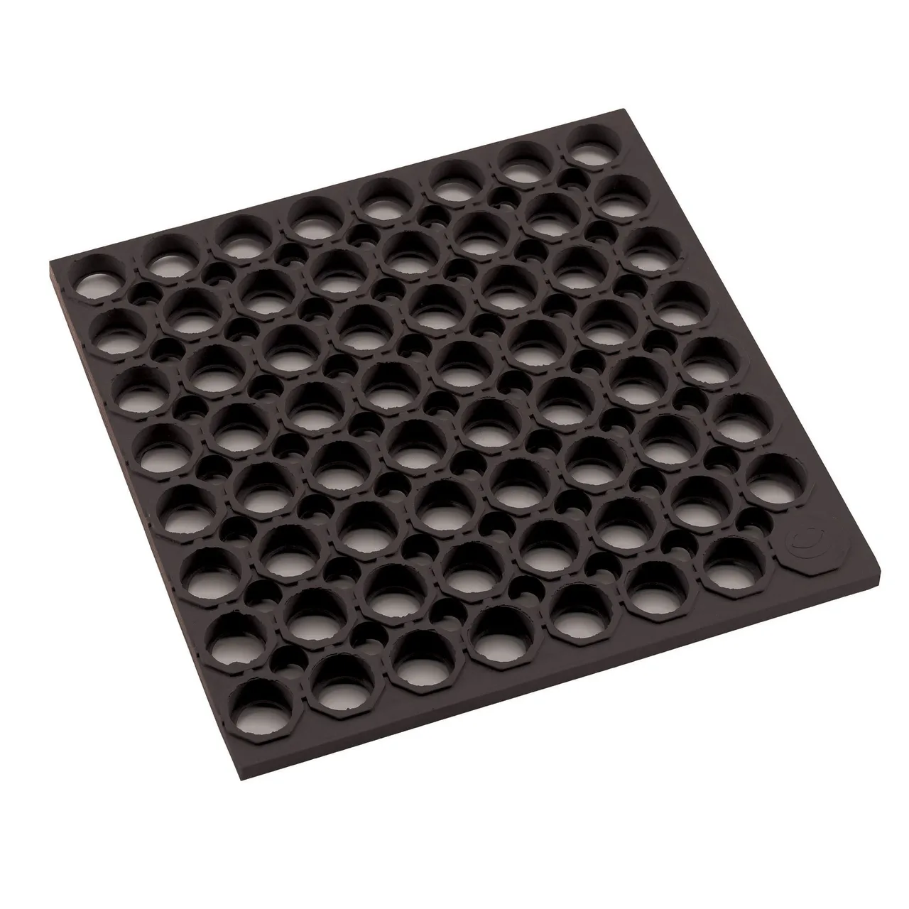 Winco RBMH-35K-R Anti Fatigue Floor Mat,  Rubber, Black - 3' x 5' x 3/4"