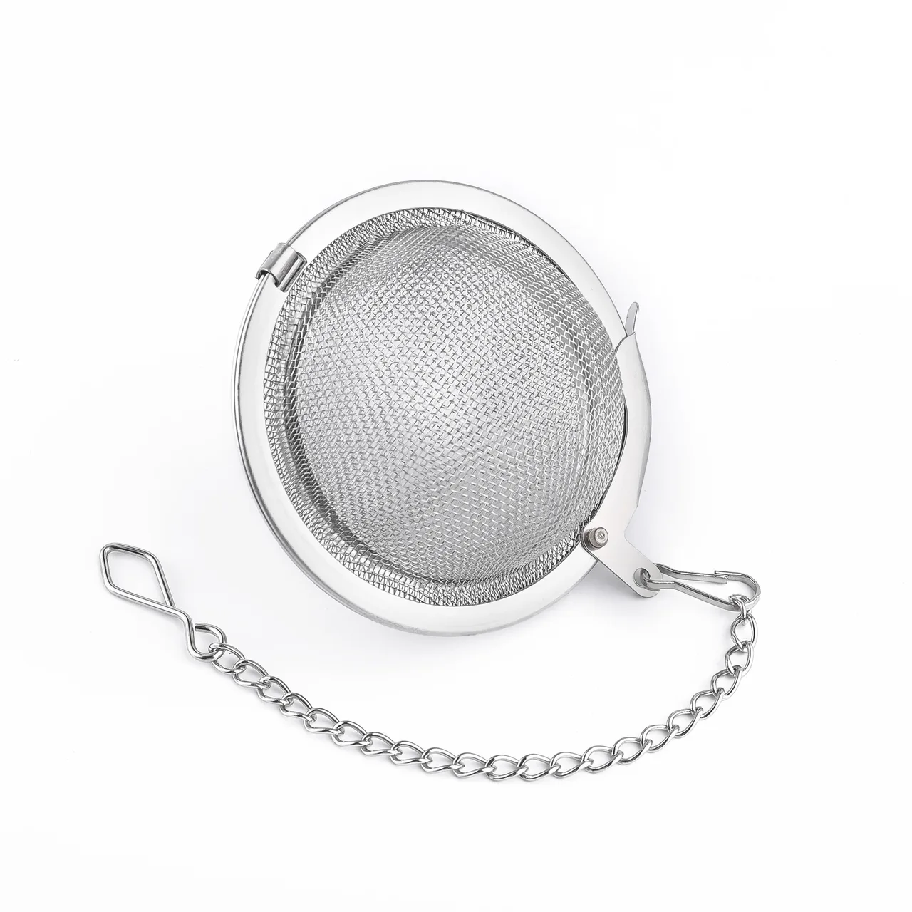 CAC China TEAB-2 Stainless Steel Tea Ball Infuser with 2" Hooked Chain, Smallwares Beverage Service