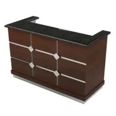 Lakeside 76715 Bristol 50 lb. Ice Bin (2) 7-Bottle Speed Rail-96" Portable Bar