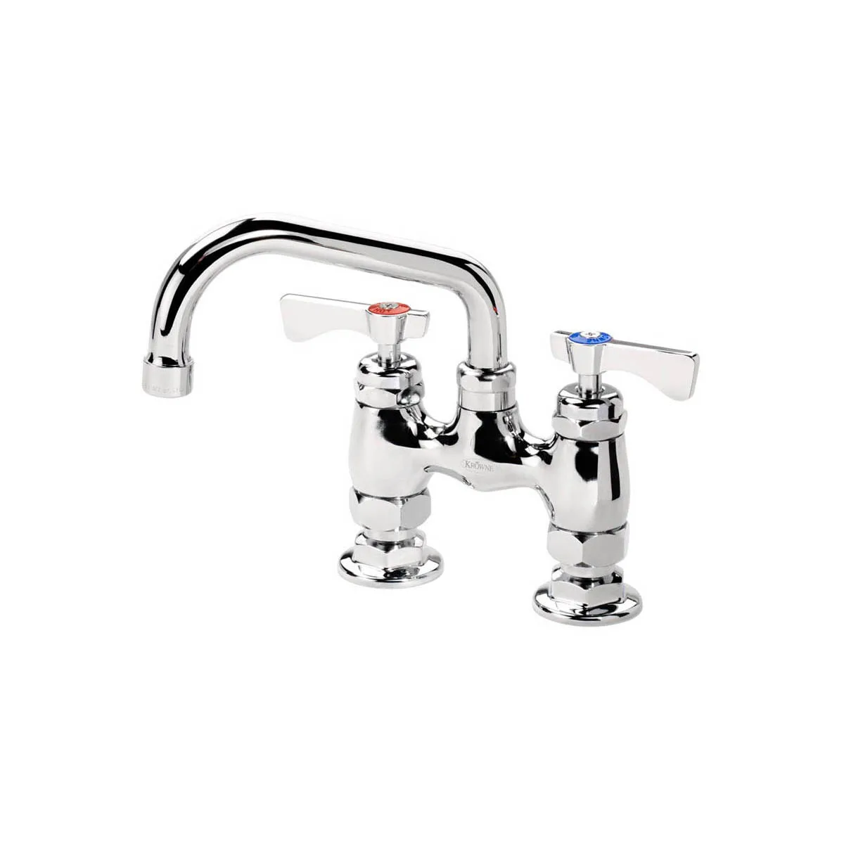 Krowne 15-406L Royal Series Low Lead Deck Mount Faucet w/ 4" Centers, 6" Swing Spout