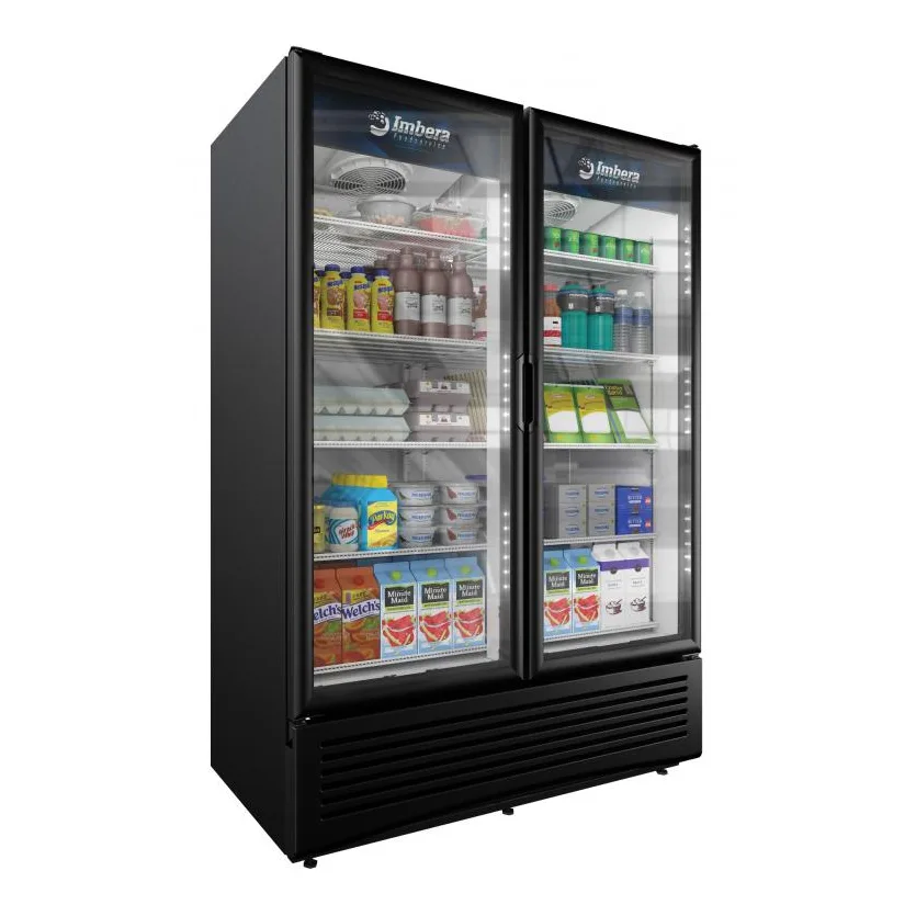 Omcan USA 41218 54" 2-Section Merchandiser Refrigerator w/ Glass Door, 41 cu. ft.