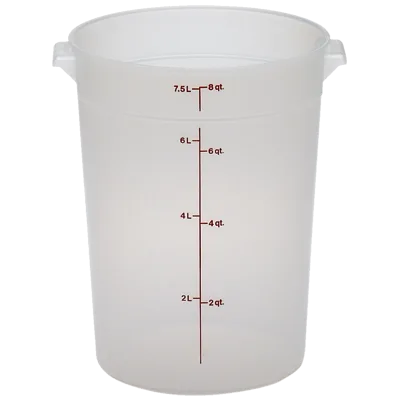 Cambro RFS8PP190 - Round 8-Quart Storage Container, 9-15/16" Dia x 10-7/8" H, PP, NSF, No Lid
