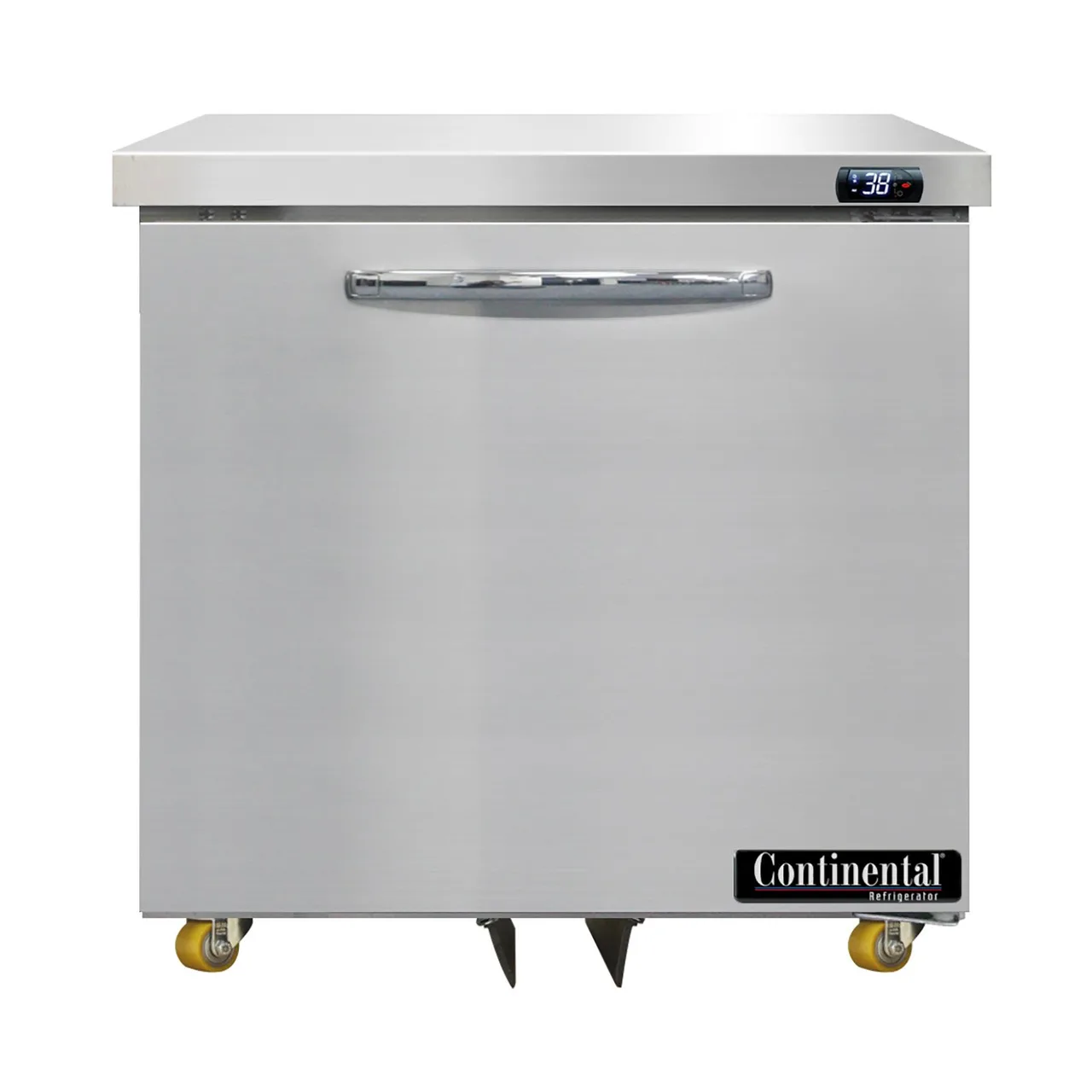Continental D32N-U 32" 1-Door Undercounter Refrigerator, Stainless Steel, Front-Breathing, 9 cu.ft.