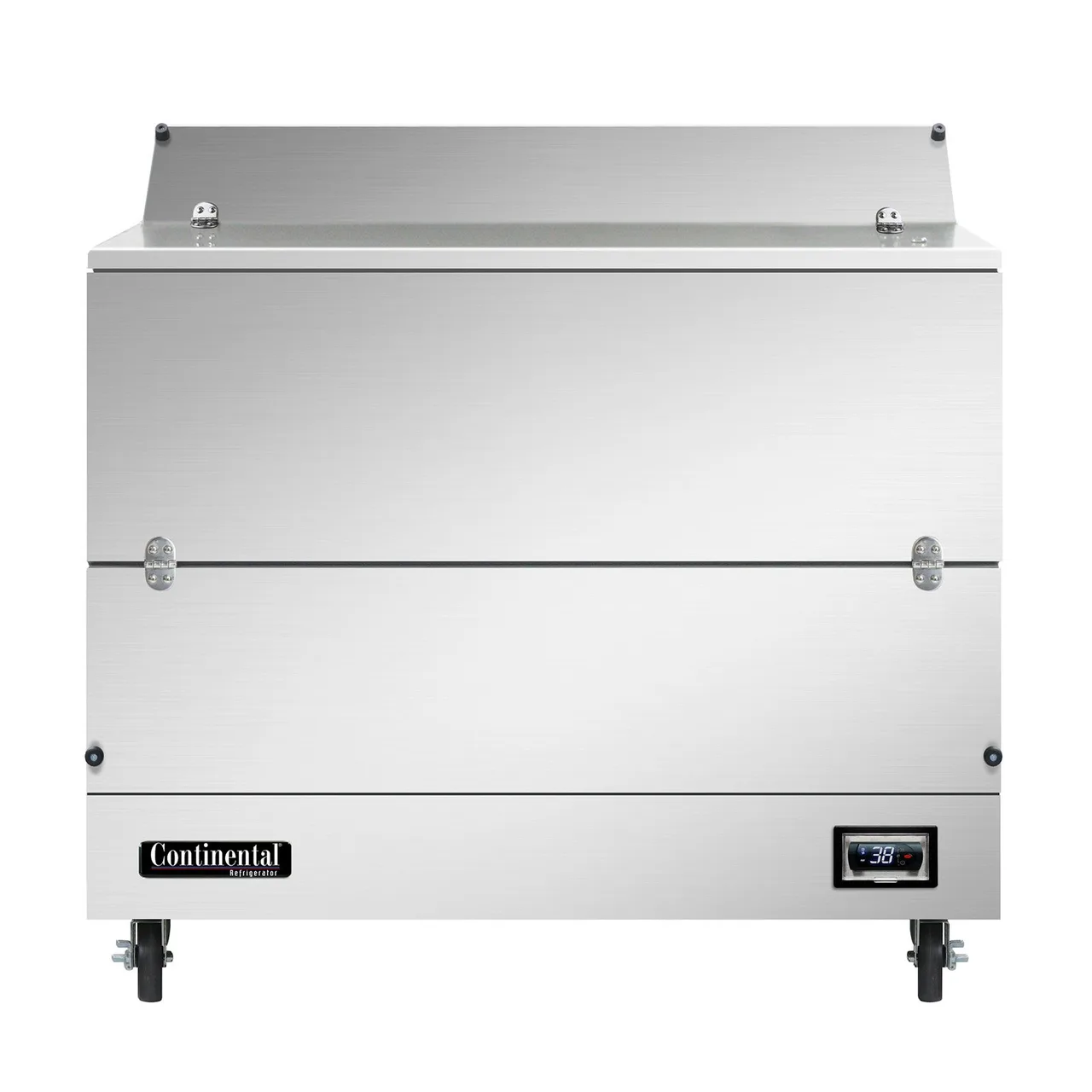 Continental Refrigerator MC4NSSD 49" Dual Sided Milk Cooler, Forced Air, 12 Crates Capacity