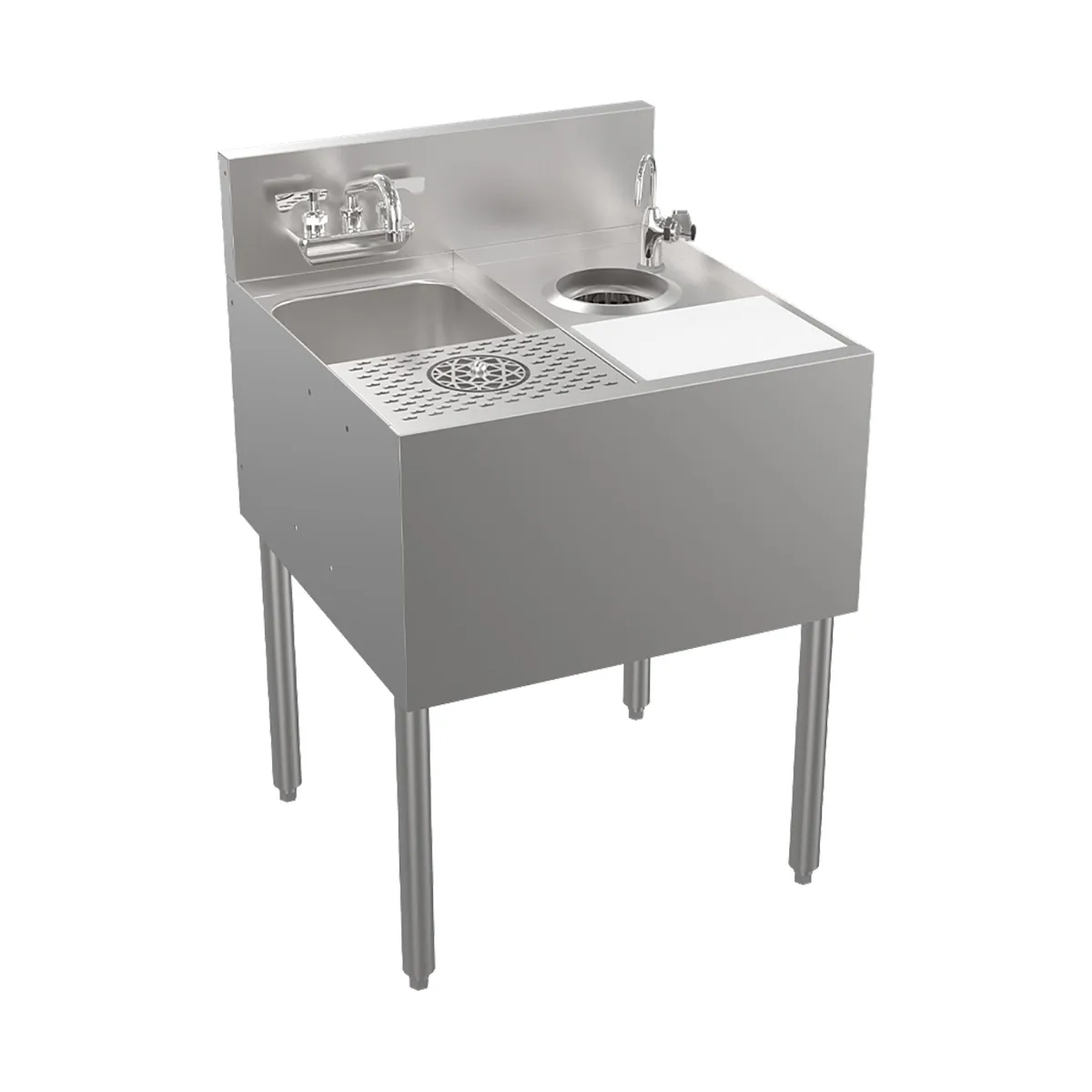 Krowne KR24-MS24 24" Underbar Sink Units, 1 Compartment without Drainboard