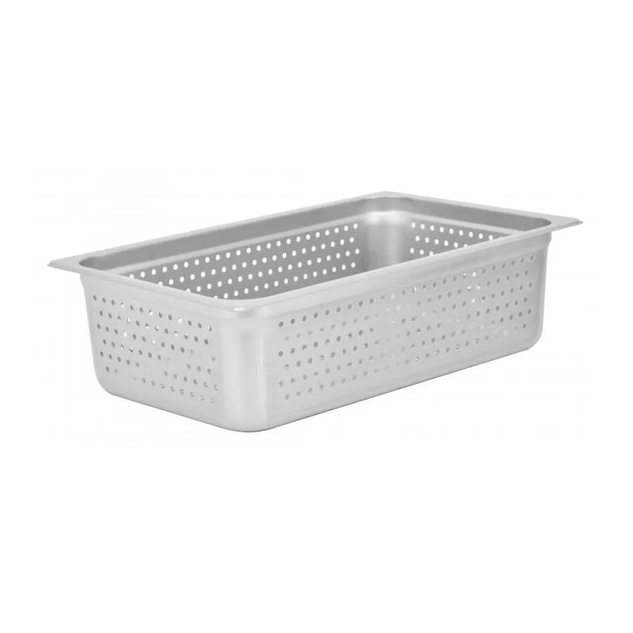 Omcan USA 85196 Perforated Steam Table Pan, 20-3/4" x 12-3/4" x 6" Deep, 25-Gauge Stainless, NSF