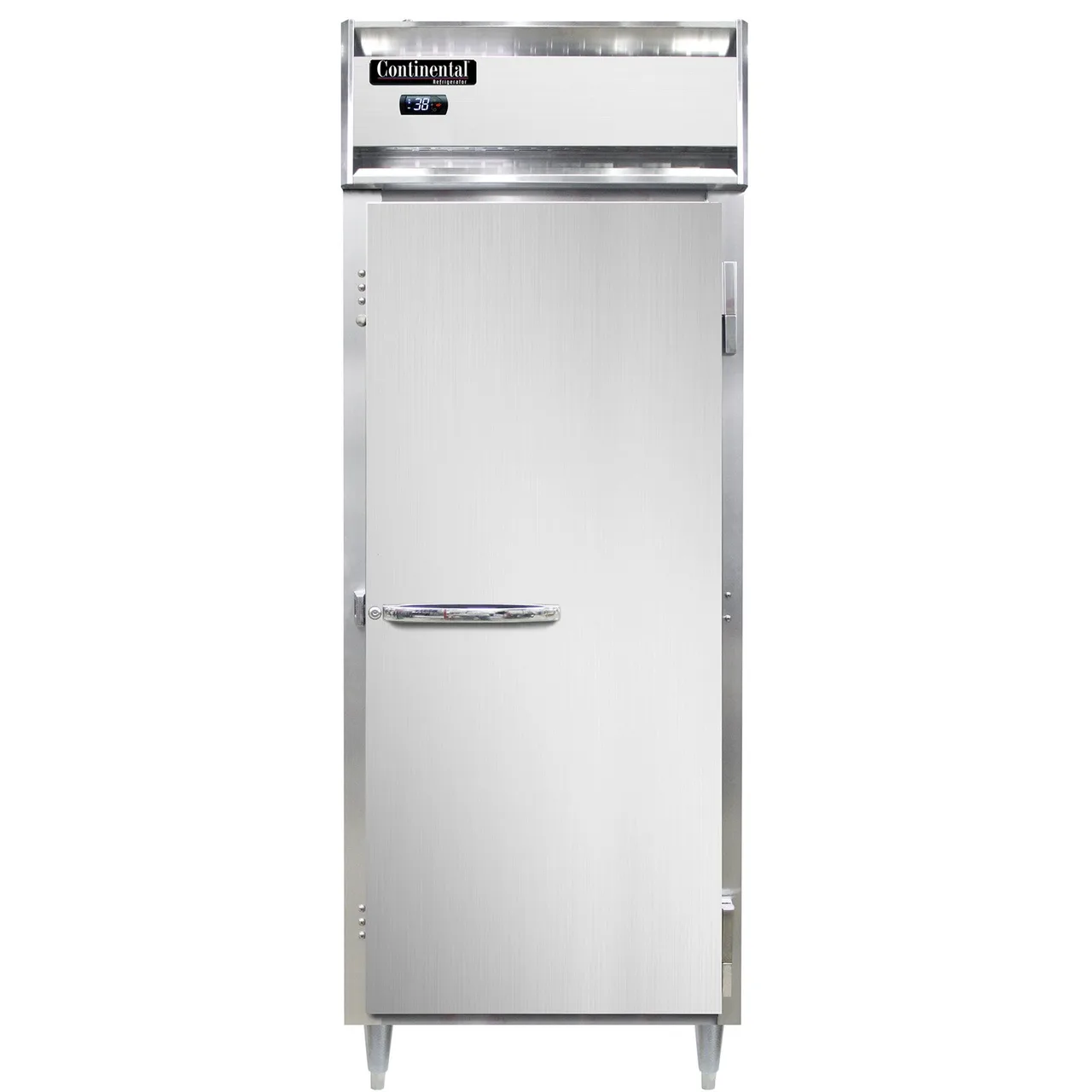 Continental Refrigerator D1RENSS 28" 1-Section Reach-In Refrigerator w/ Solid Door, All Stainless Steel, 22 cu. ft.