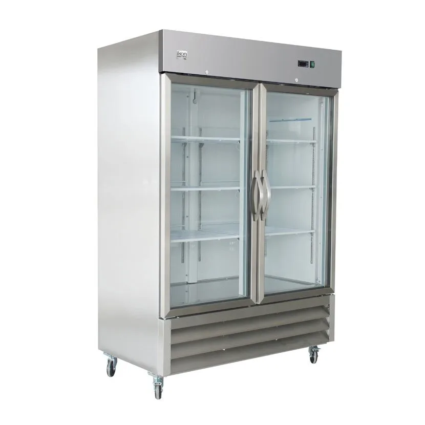 IKON IB54FG 53.9" 2-Glass Door Reach-In Freezer, Bottom Mounted, 43.9 cu. ft., Stainless Steel Front