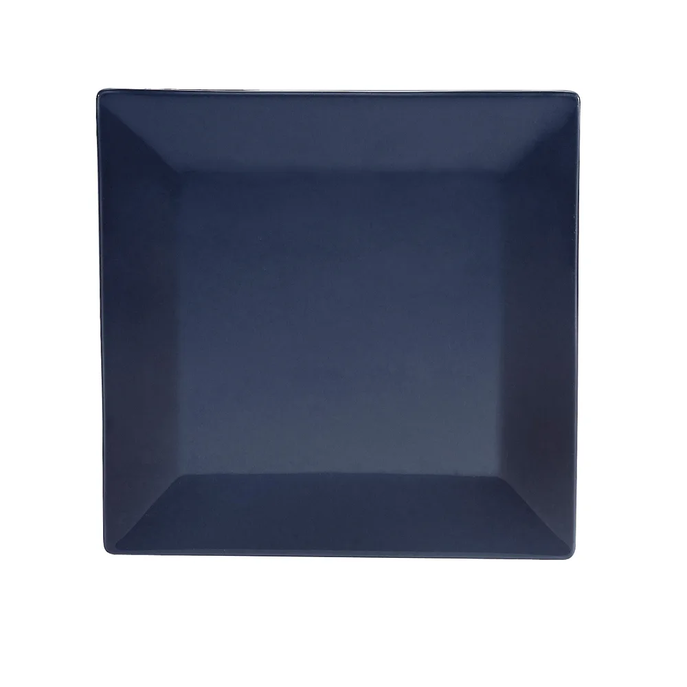 CAC China KC-6-CBU Square Plate 6" x 6" x 0.75", Cobalt Blue, Ceramic, Dishwasher Safe - Dozen