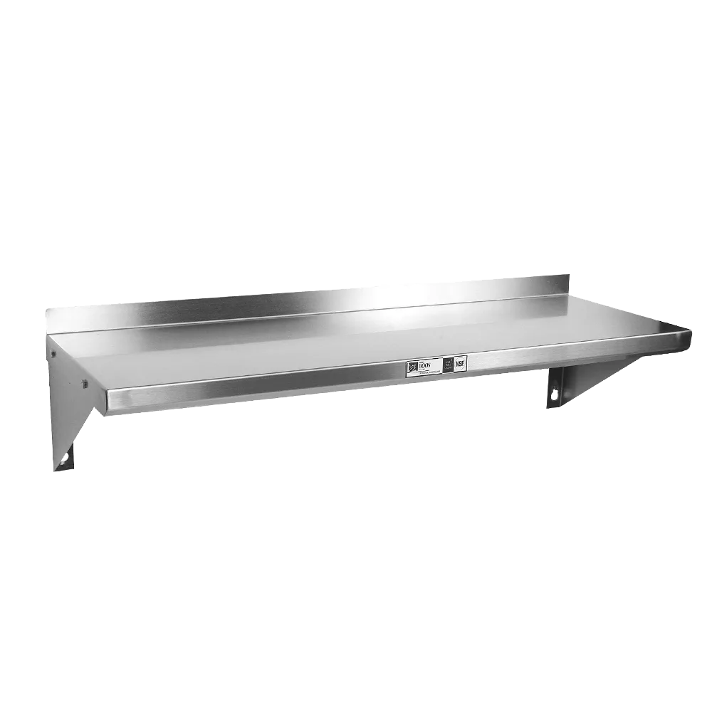 John Boos BHS18108-16/304 Stainless Steel Wall Mounted Shelf - 108"W x 18"D