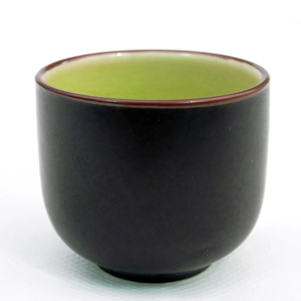 CAC China 666-WC-G Sake Cup, 1-1/2 oz, 2" dia x 1-3/4" H, Stoneware, Golden Green Glaze - 1 Dozen