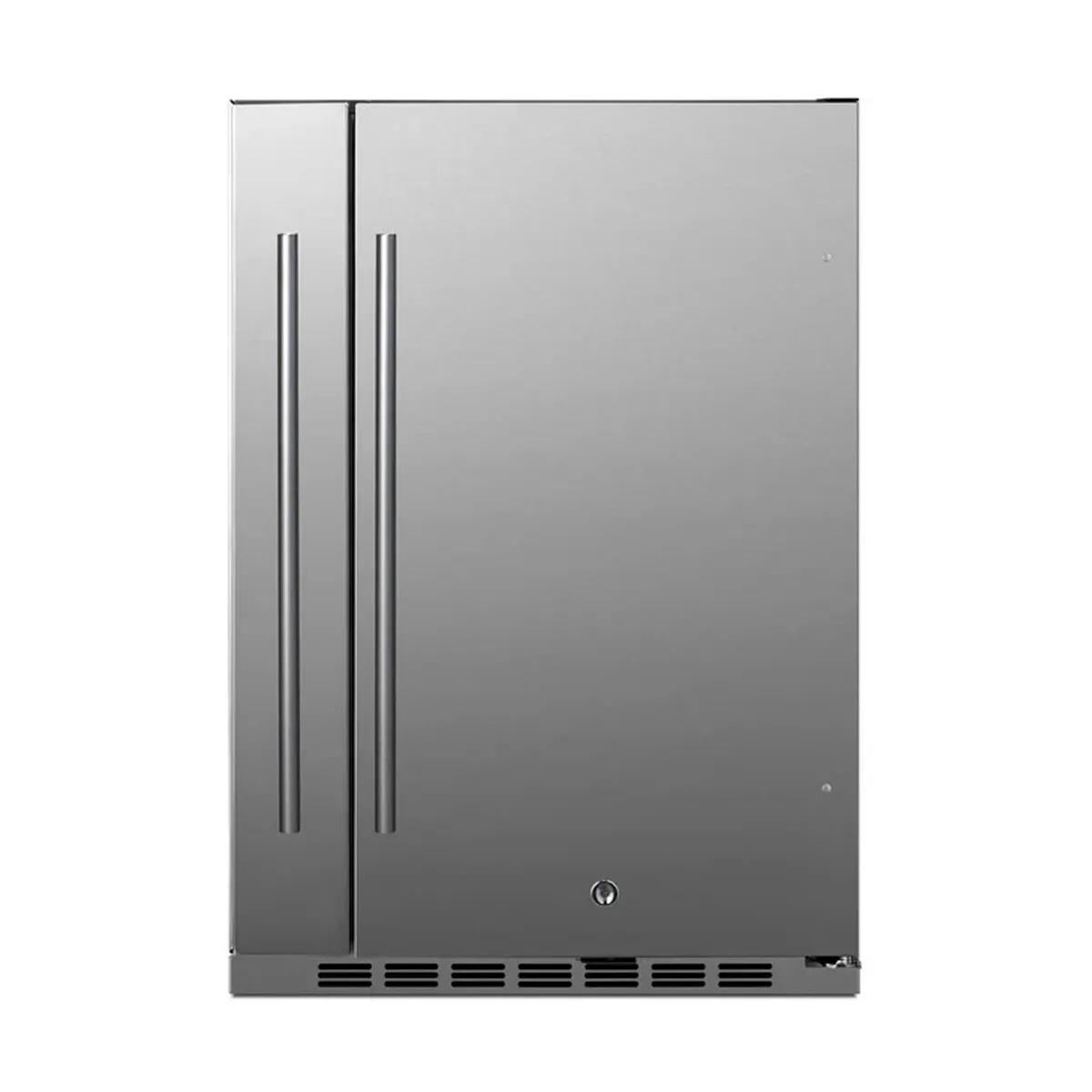 Summit SPR196OS24 24" Built-in Outdoor Refrigerator in Stainless Steel, w/ Side Storage, 3.13 cu. ft.