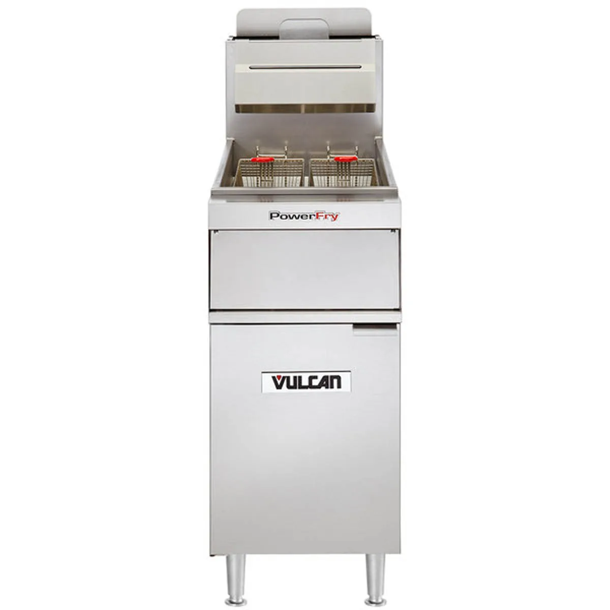 Vulcan VFRY18 18" Heavy Duty Range Match Gas Fryer, 50 lbs, 70.000 BTU