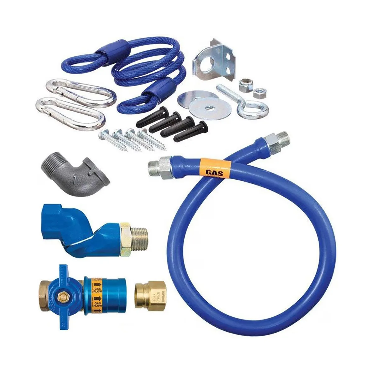 Dormont 1675KITCFS36 Deluxe Safety Quik 36" Gas Connector Kit w/ Swivel MAX, Elbow, Restraining Cable 