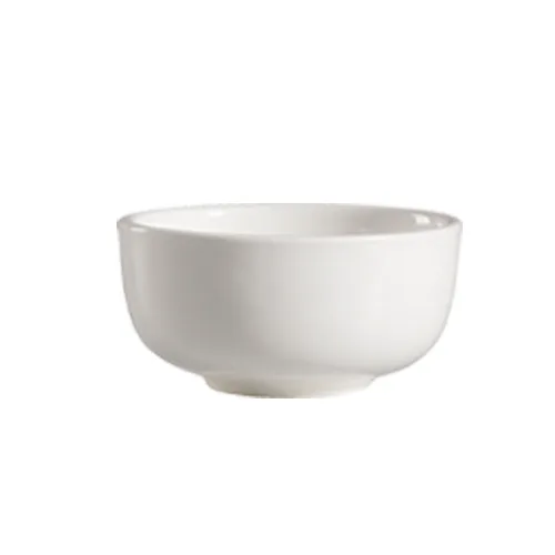CAC China 101-95 Lincoln Jung Bowl 9 Oz. 4-1/2" Dia. x 2-1/4" H Round Porcelain Bone White - Dozen