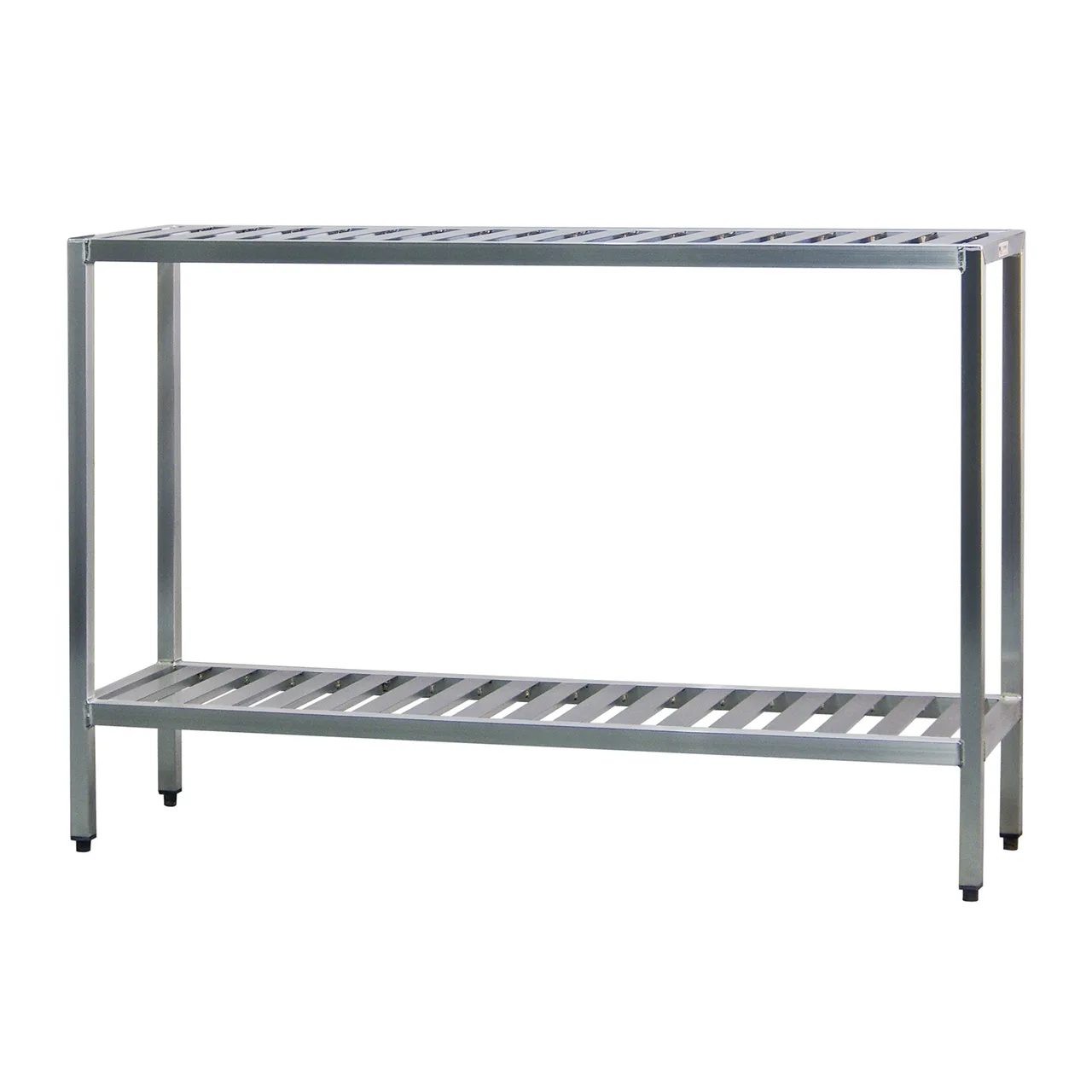 New Age 1026TB NSF 2-Shelf All Welded Aluminum T-Bar Shelving Unit - 48" x 24" x 48"