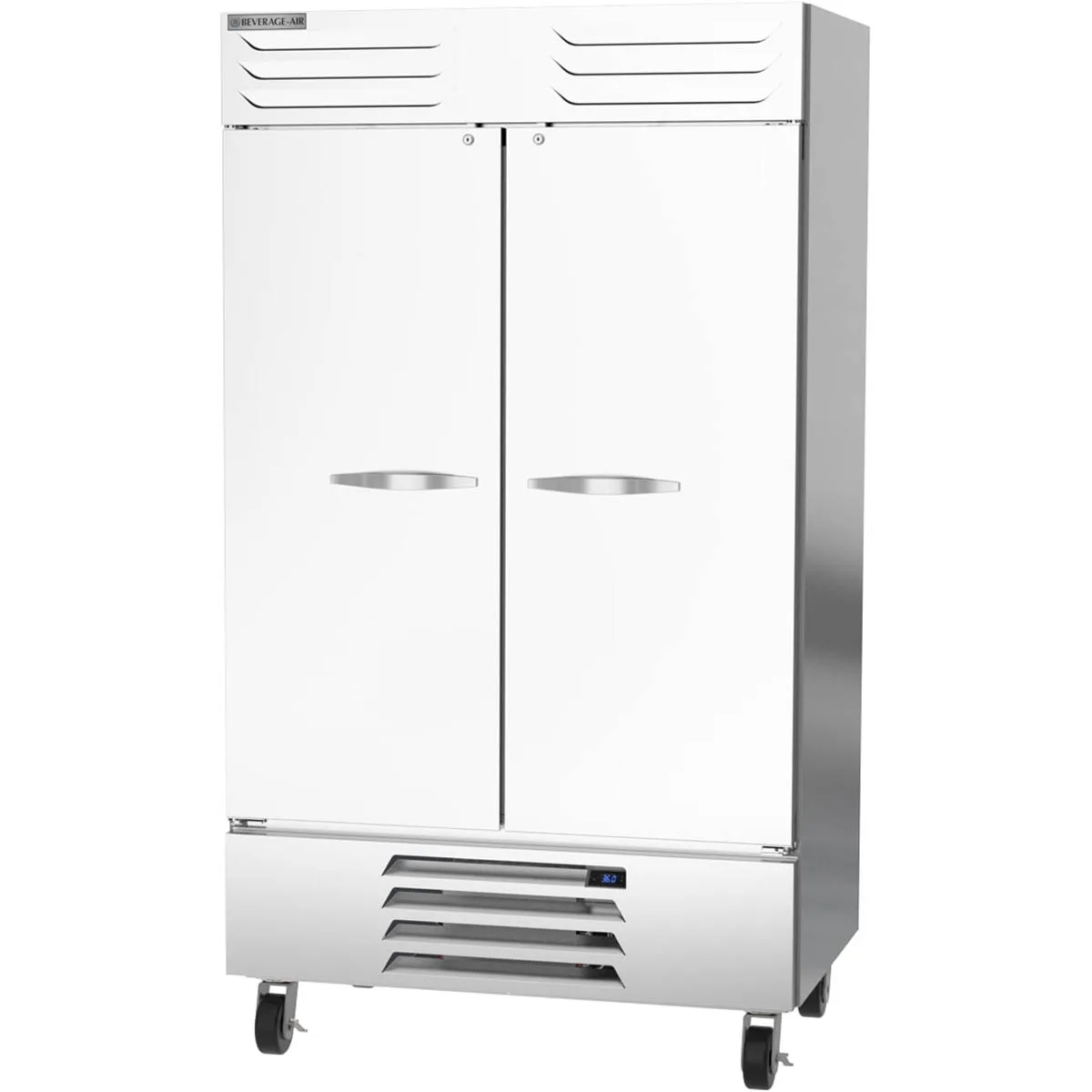 Beverage Air FB44HC-1S 47" 2-Solid Door Reach-In Freezer, Bottom Mounted, 44 cu. ft., Stainless Steel Front