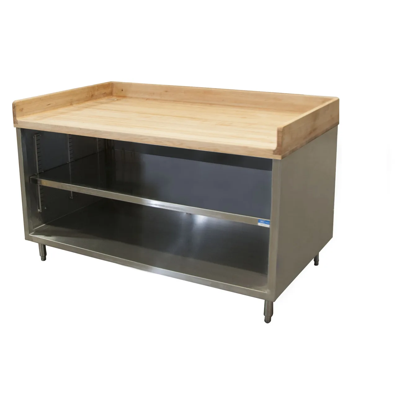 BK Resources CMBT-3048 Chef Table, Cabinet Base with Open Front