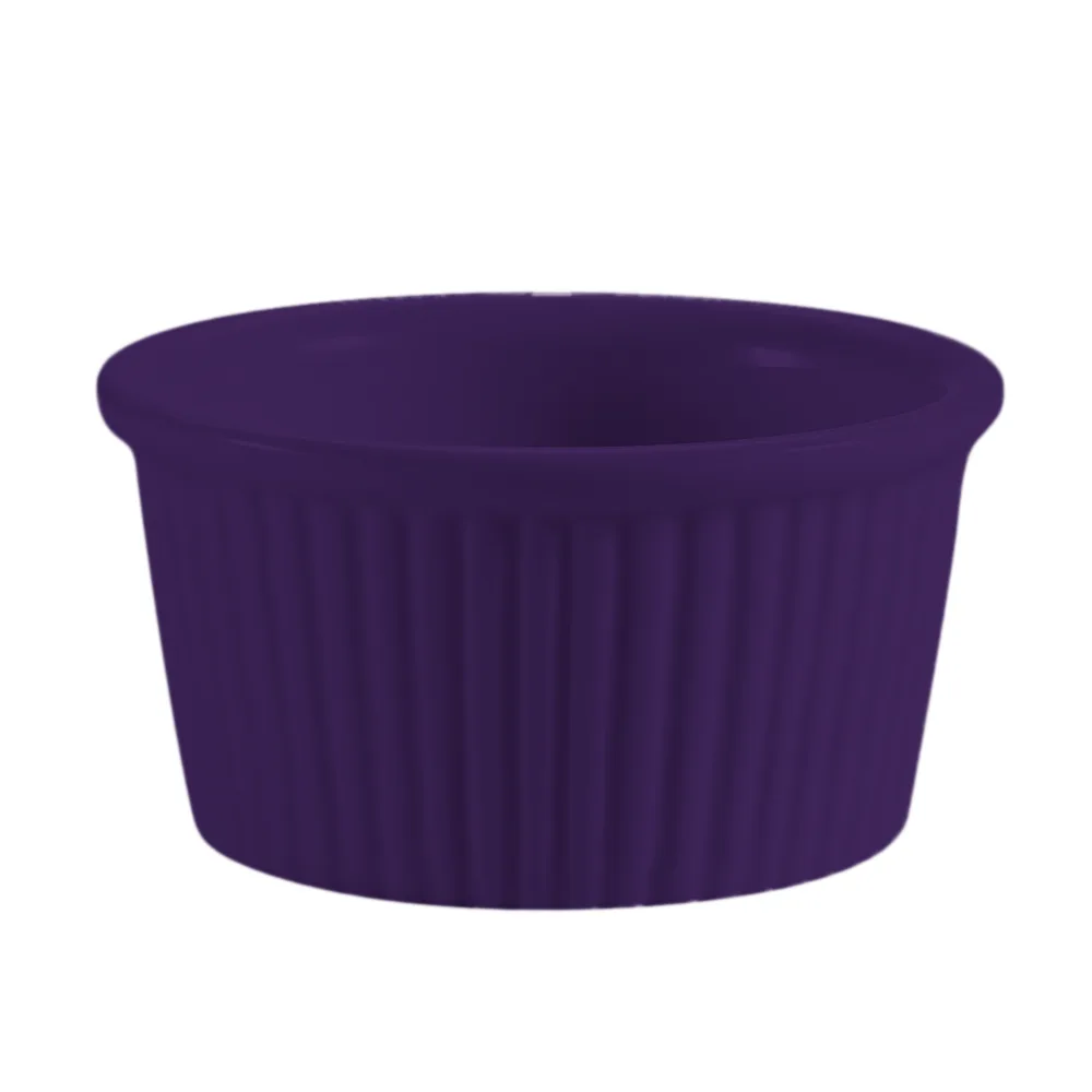 CAC China RKF-4-BLU - 4 oz Blue Ramekin, 3‑1/8" Dia x 1‑1/2" H, Dishwasher Safe, 1 Dozen