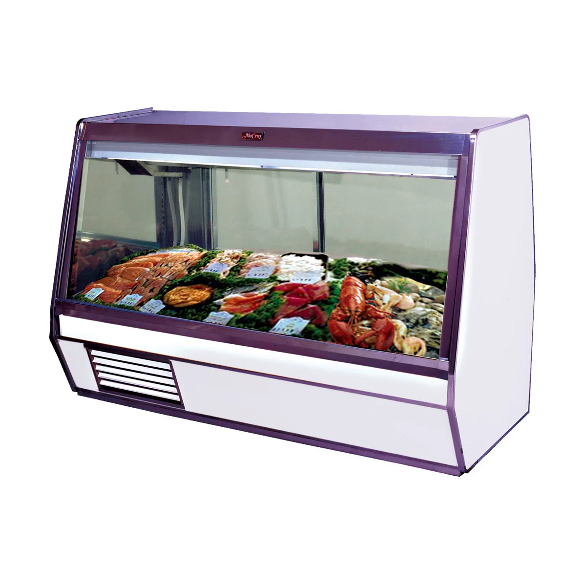 Howard-McCray R-CFS32E-6-LED 74" Curved Refrigerated Seafood Display Case, Remote, White