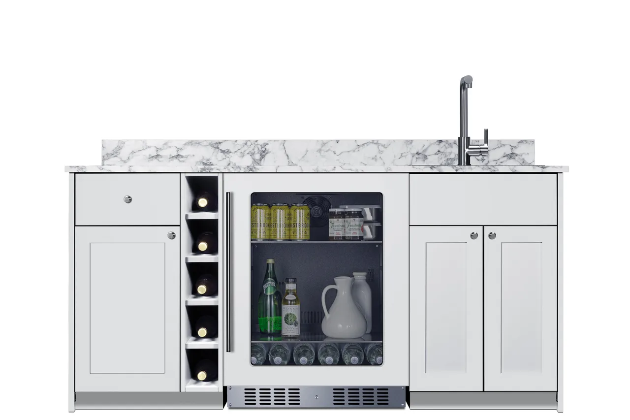 Summit OASISWH33 Turnkey Oasis Wet Bar, Ada-Height, White Finish