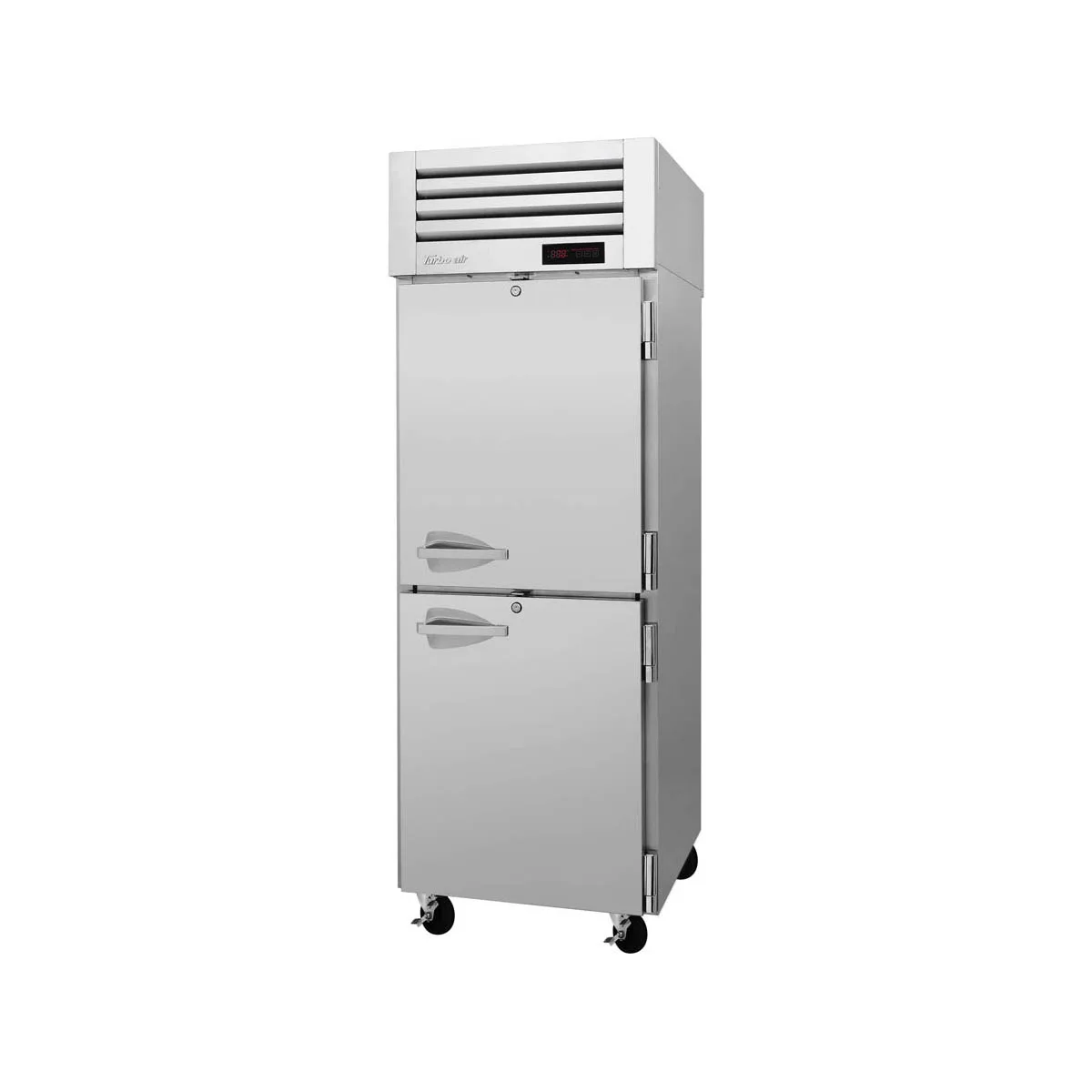 Turbo Air PRO-26-2H-SG-PT 1-Section Heated Holding Cabinet, 26.2 cu ft, Pass-Thru, Glass & Solid Doors, Stainless Steel