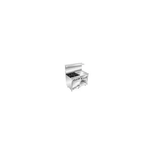 Comstock-Castle F34-48 48" Gas Restaurant Range w/ 48" Full Griddle, (1) Cabinet Base, 96.000 BTU