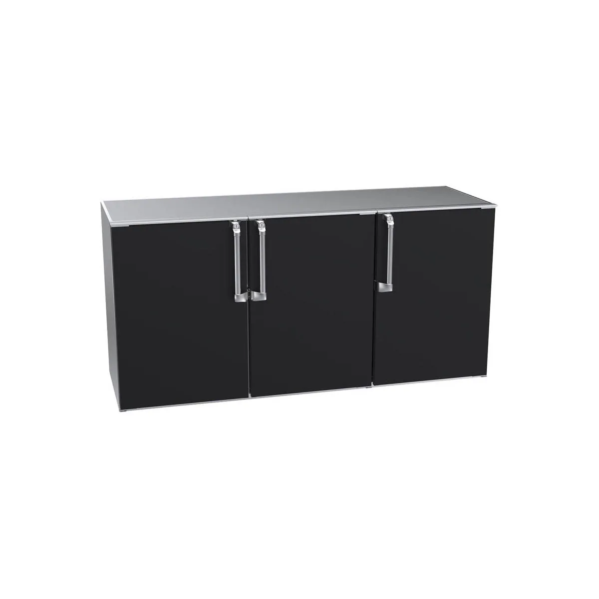 Krowne BR72 72" 3 Section Back Bar Cooler with Solid Door
