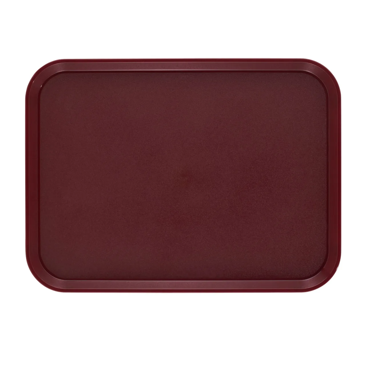 Cambro 1520CWNS488 Rectangular Tray, 15" x 20", Cranberry Plastic, Non‑Skid, Lugs, Dishwasher Safe