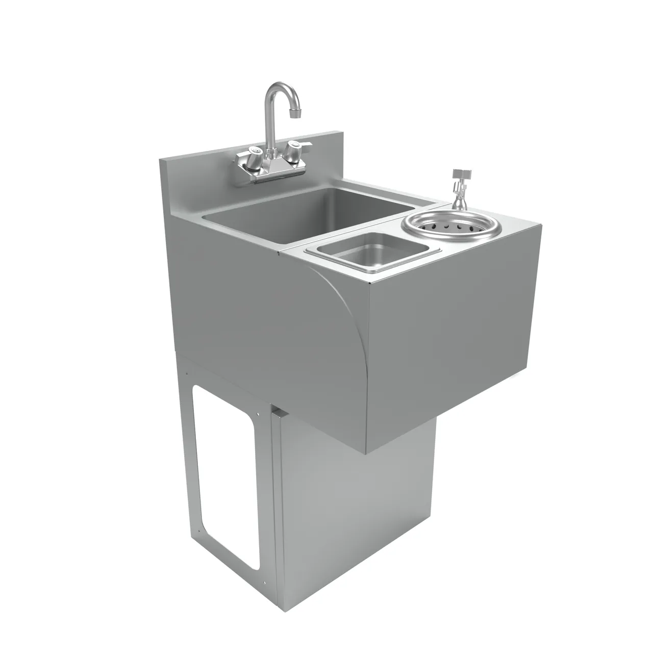 BK Resources UBB-21-SSP18-P-G Underbar Sink Units, 1 Compartment without Drainboard