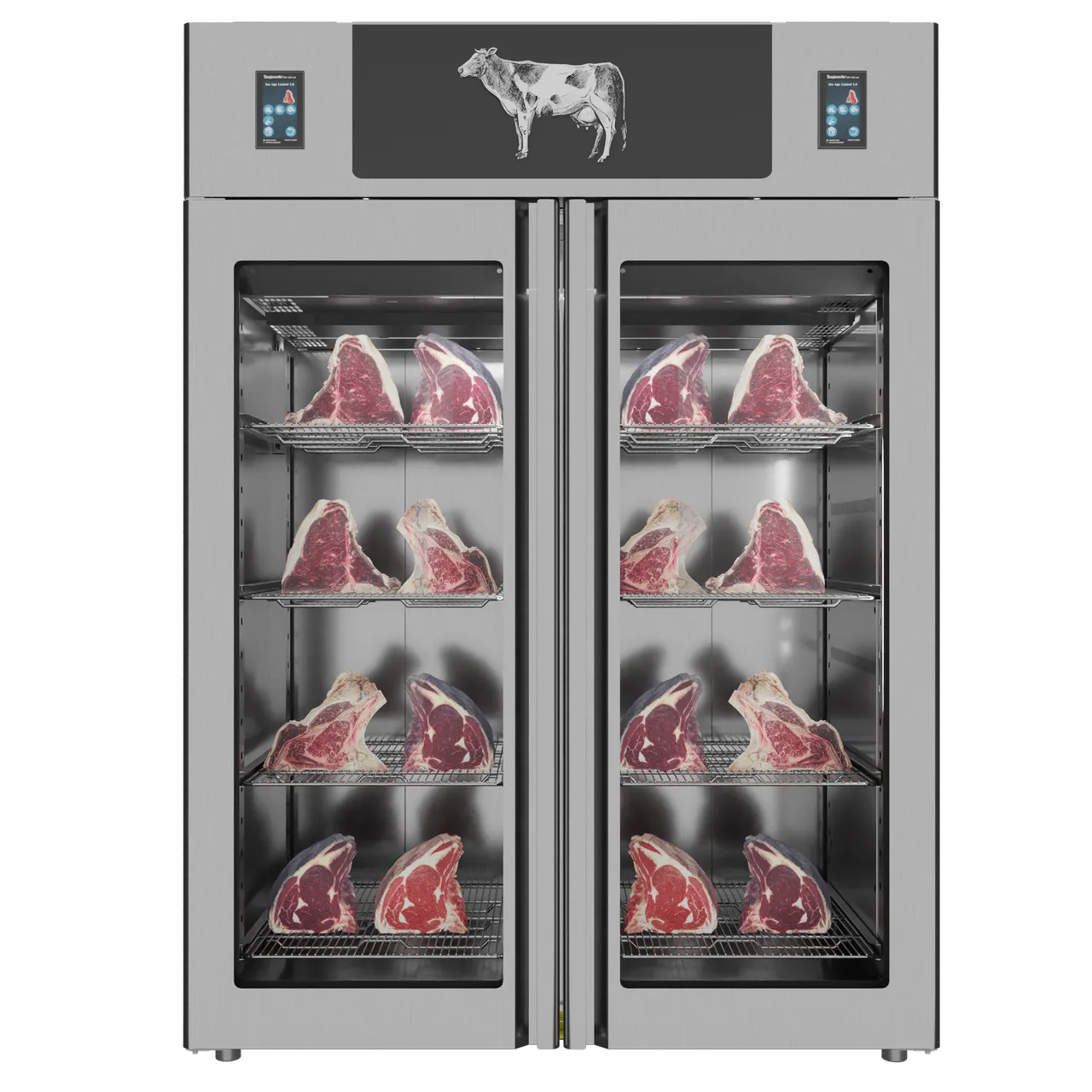 Omcan USA 48046 Stagionello® Dry Age 3.0 Twin Cabinet – 49.5 cu ft, 26.6°F–95°F, Umiright® humidity control, HACCP