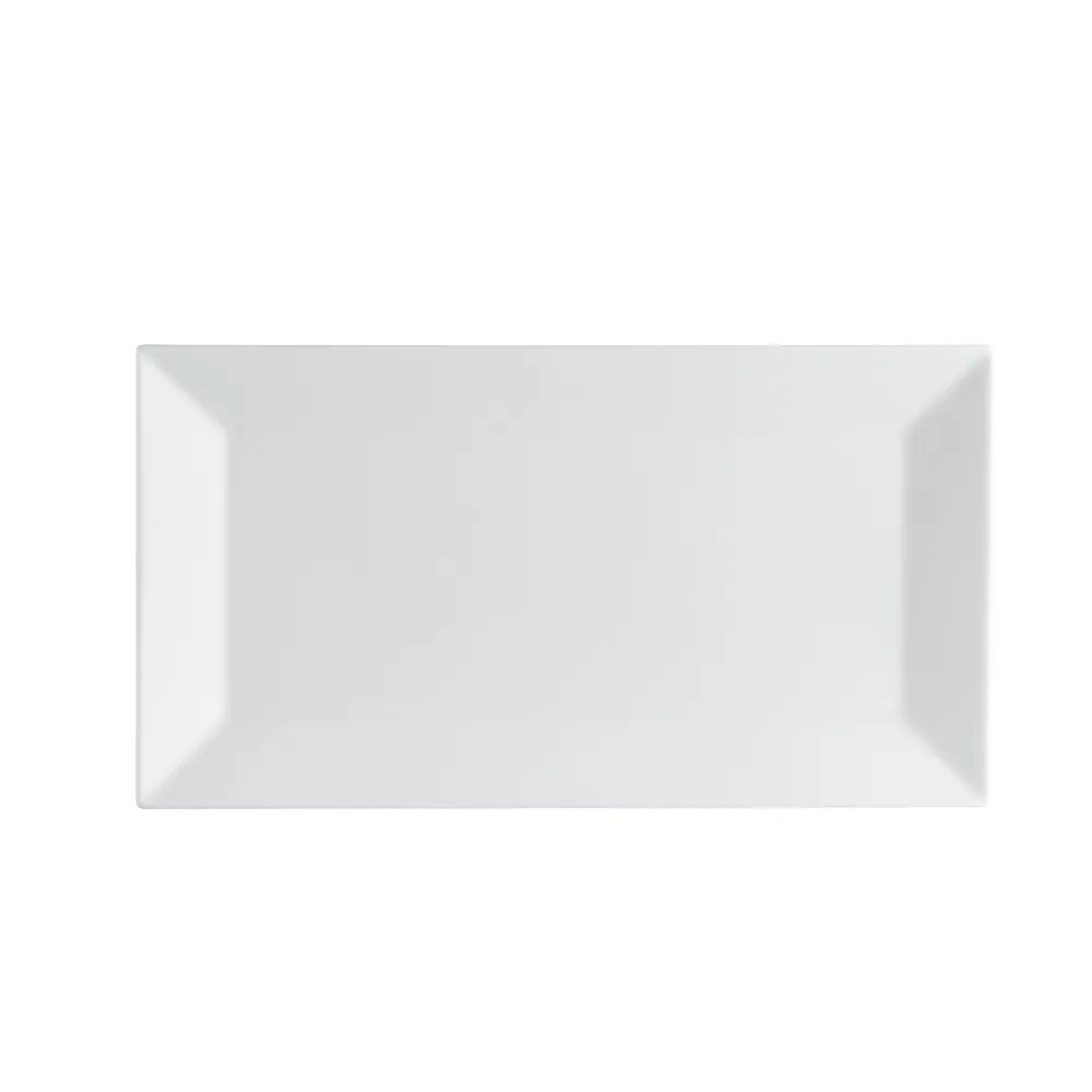 CACChina NGA-13 Niagara Platter, 11-1/4" L x 6" W x 1/2" H, Rect Porcelain Bone White - Dozen