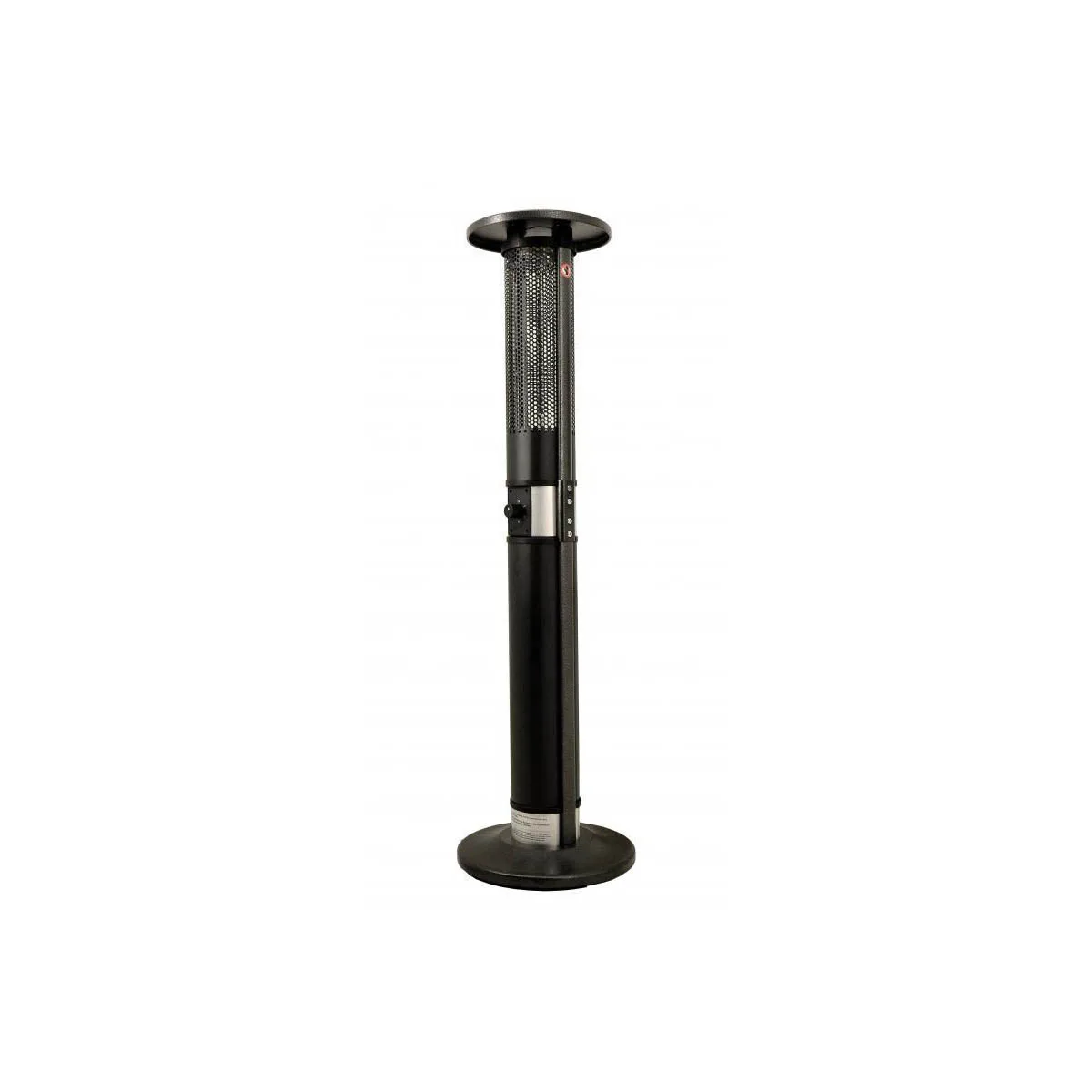 Omcan USA 43124 Electric Patio Heater, 360° Tip-Over Switch, Carbon Fiber Heating Element, Powder Coated Frame, IP24