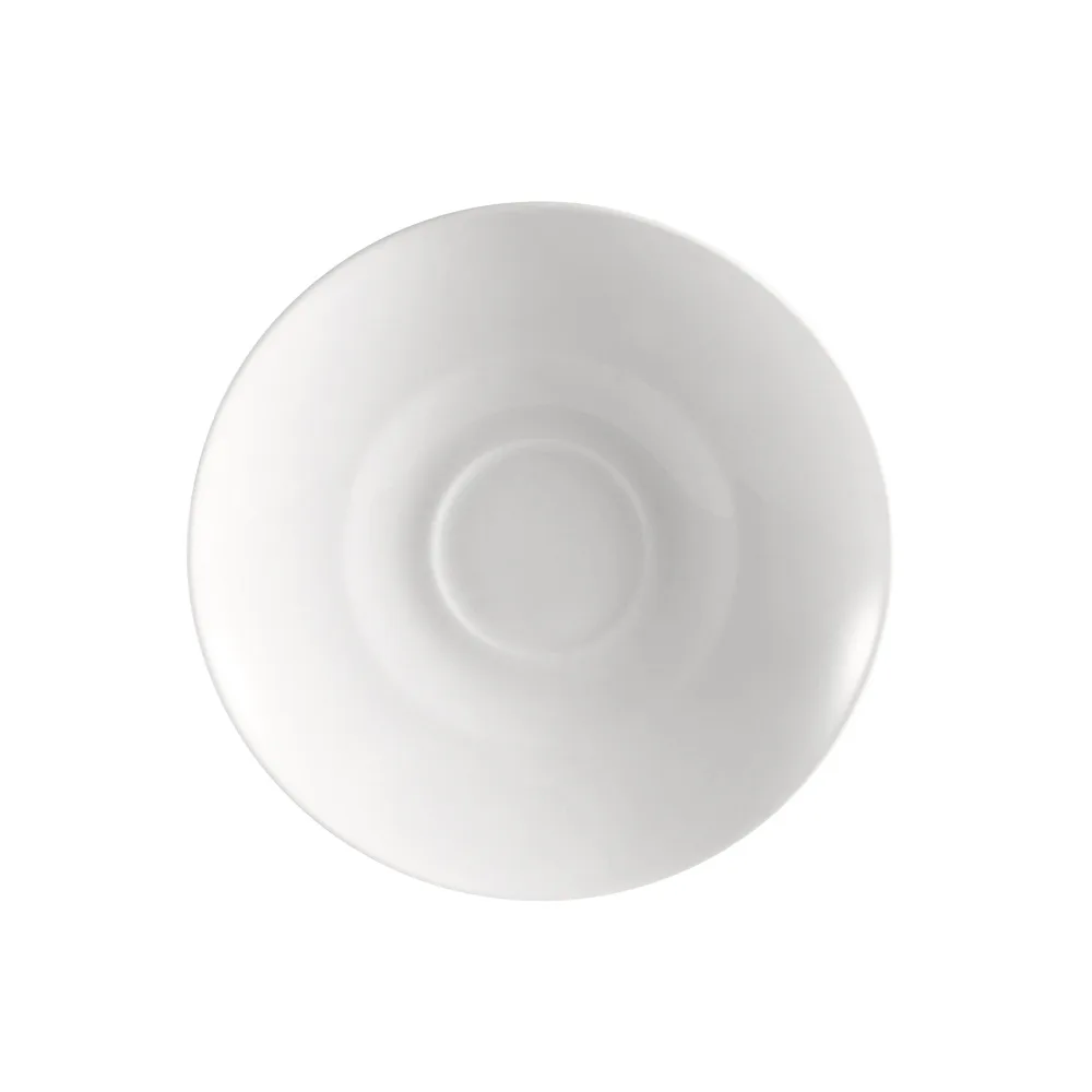 CAC China MAJ-36 Majesty Saucer, 4.5" Diameter Round White Bone China, Oven Microwave Safe - 1 Dozen