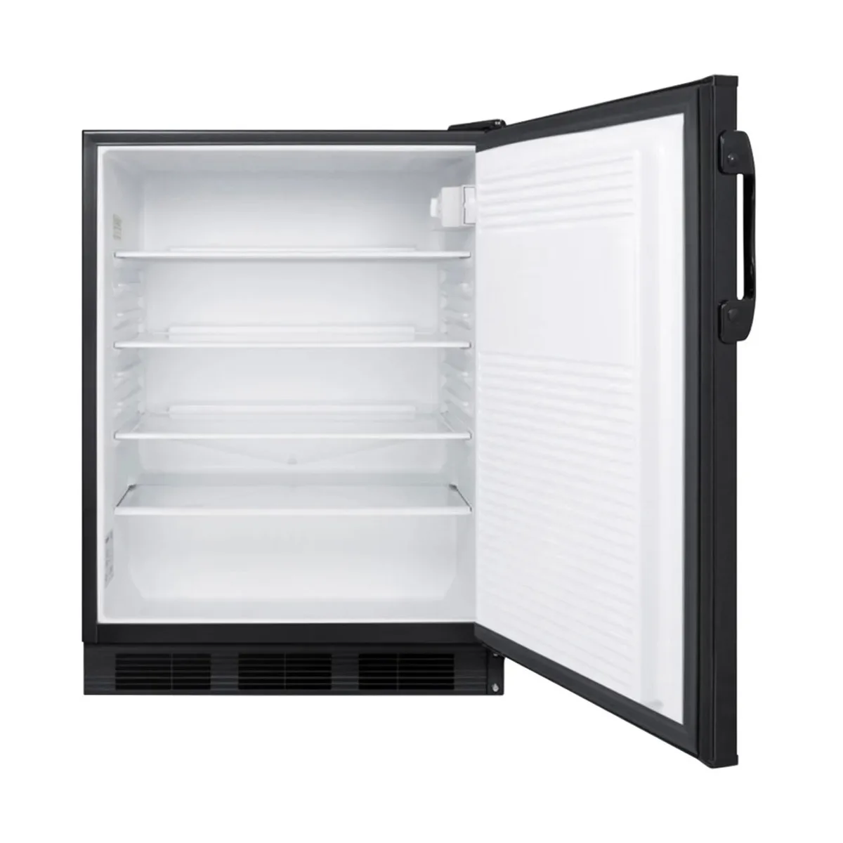 Summit FF7BKBI 24" Built-in or Freestanding Undercounter Refrigerator in Black, 5.5 cu. ft.
