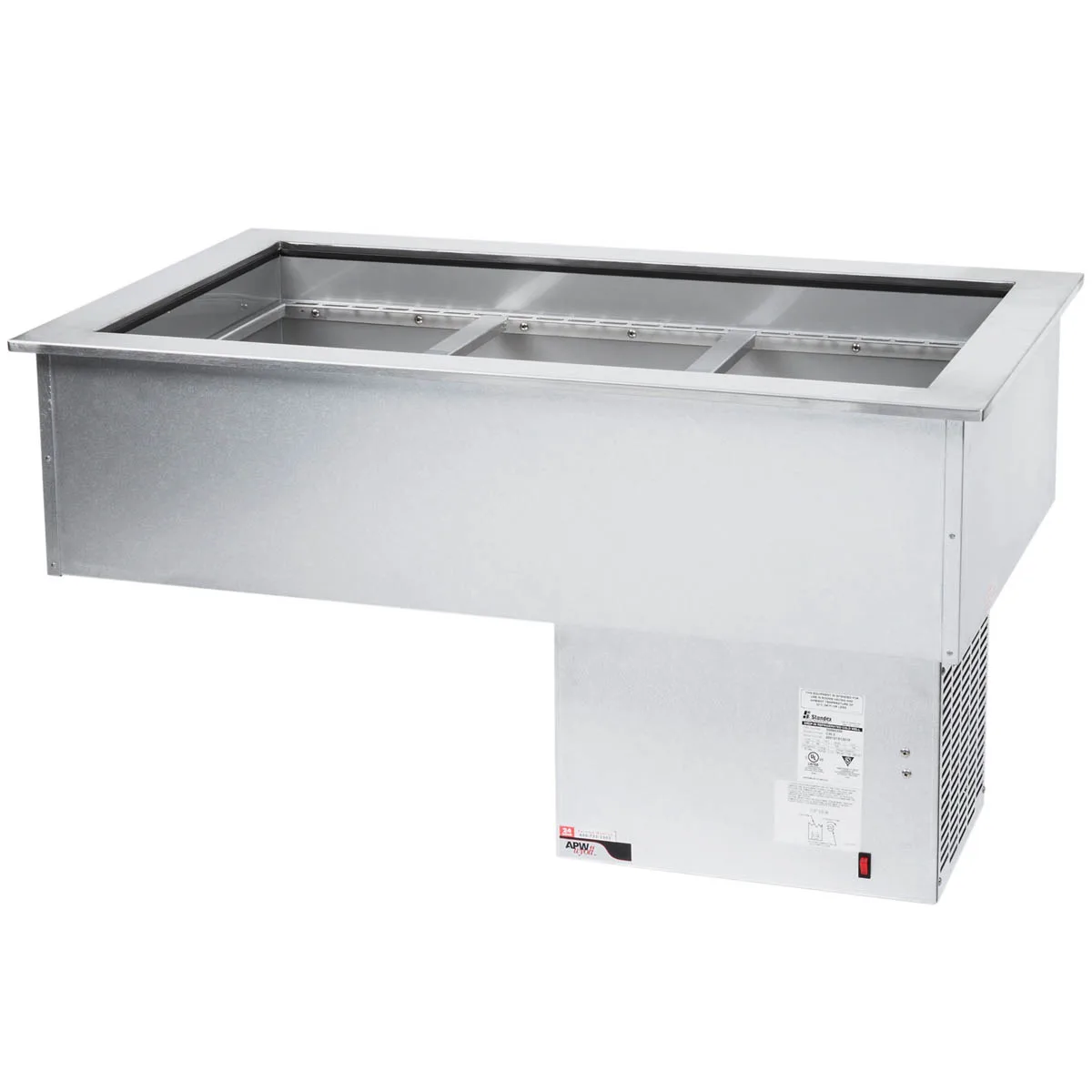 APW Wyott CW-3 Three Pan Drop-In Refrigerated Cold Food Well Unit