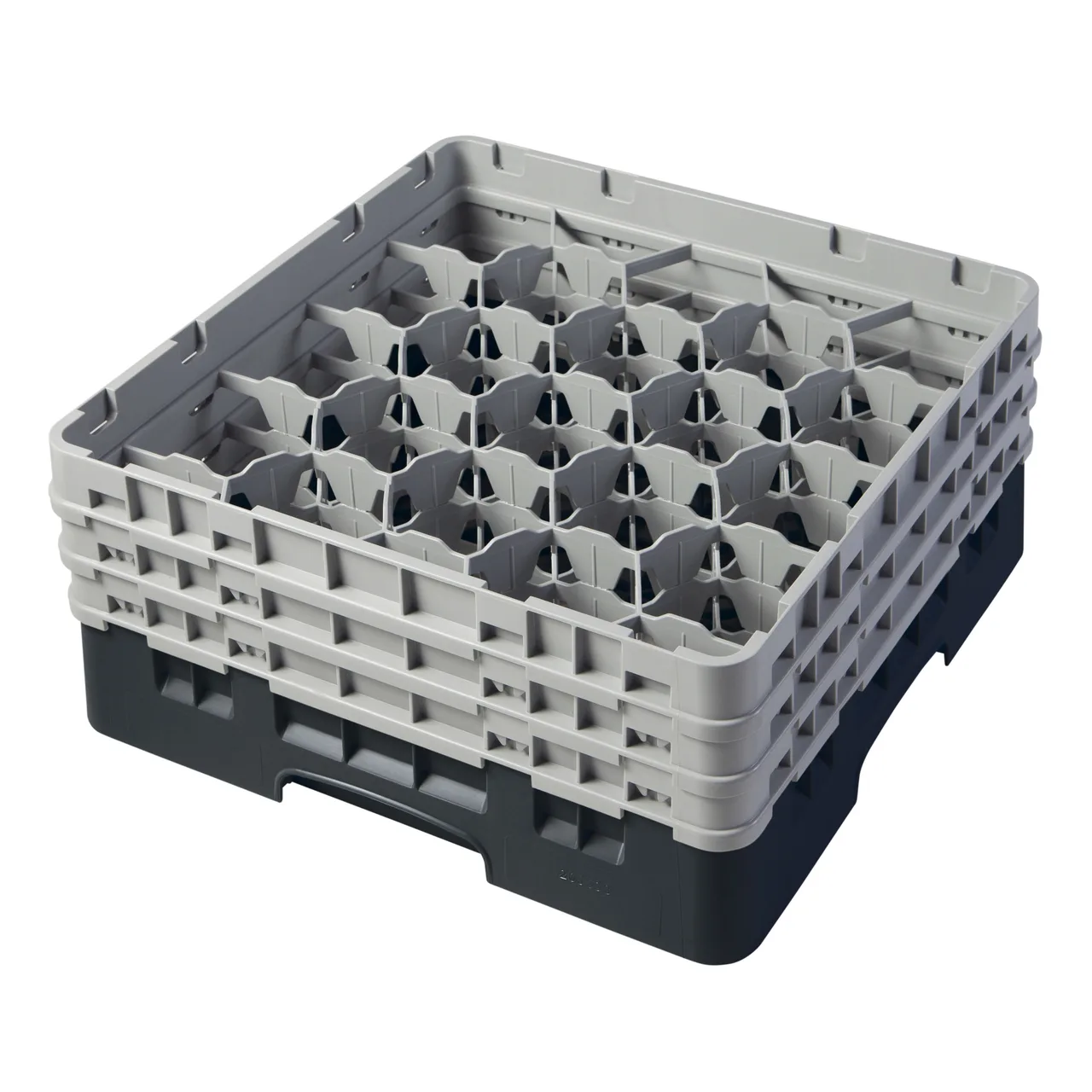 Cambro 20S638110 Camrack Glass Rack, Black, Full Size, 20 Compartments, 3-7/8 Max Dia, 6-7/8 Max Height