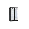 Omcan USA 48383 - 48" Merchandiser Refrigerator, 35.5 cu ft, Black Steel, Glass Doors, LED, Defrost