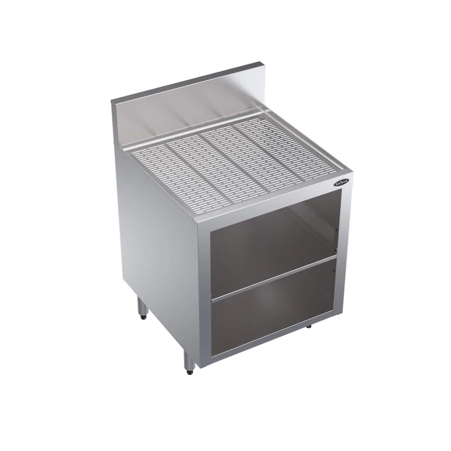 Krowne KR24-GSB3 24" Underbar Glass Rack Storage Unit w/ Drainboard Top, 2-Rack Capacity