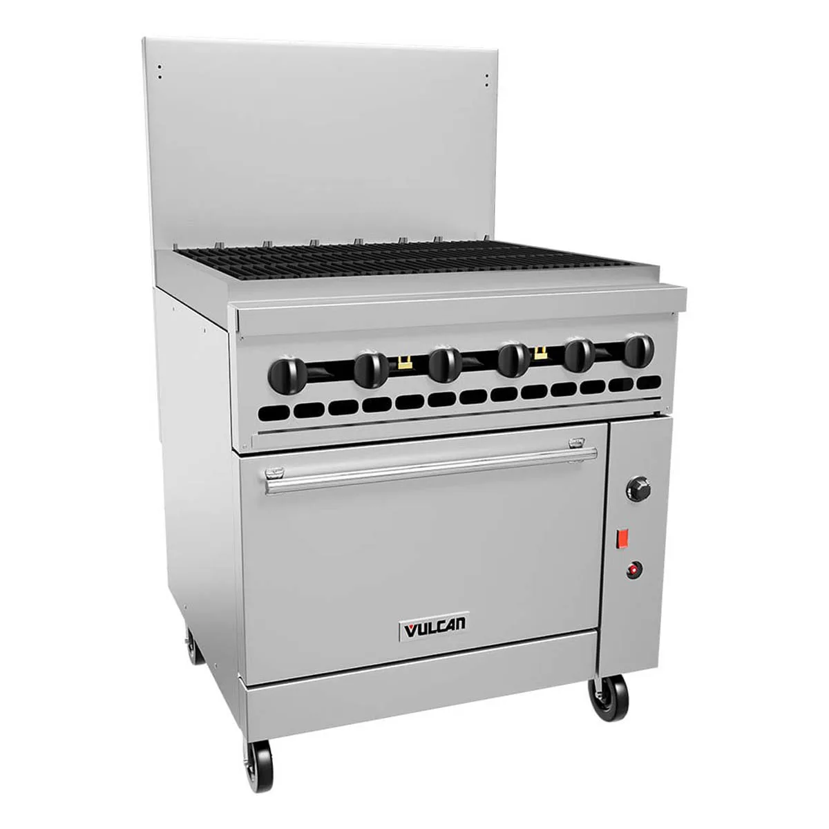 Vulcan 36S-36CBN 36" Natural Gas Restaurant Range w/ 36" Full Charbroiler, (1) Standard Oven, 131.000 BTU