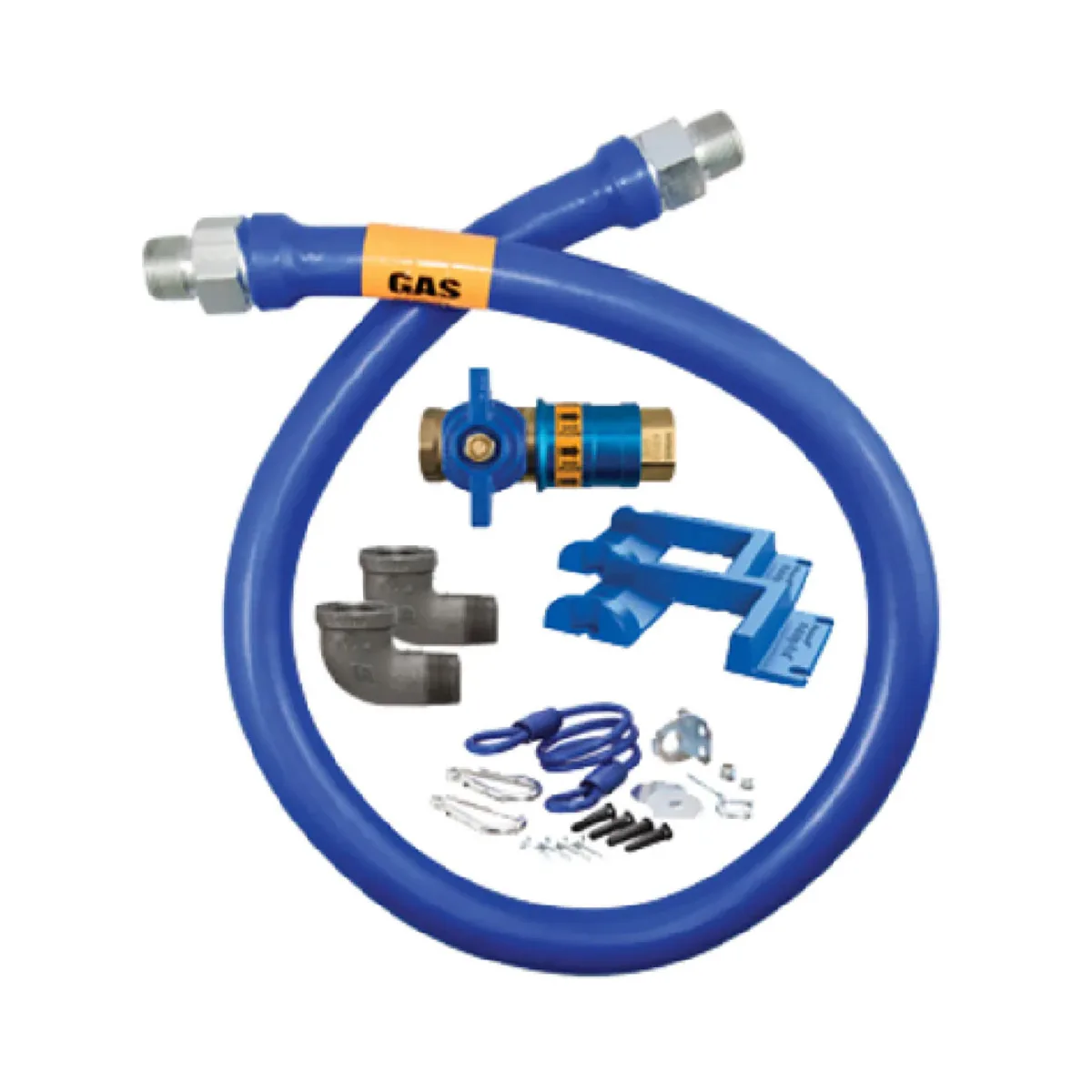 Dormont 16100KITCF48PS Deluxe Safety Quik 48" Gas Connector Kit w/ Two Elbows, Safety Set, 1" Dia.