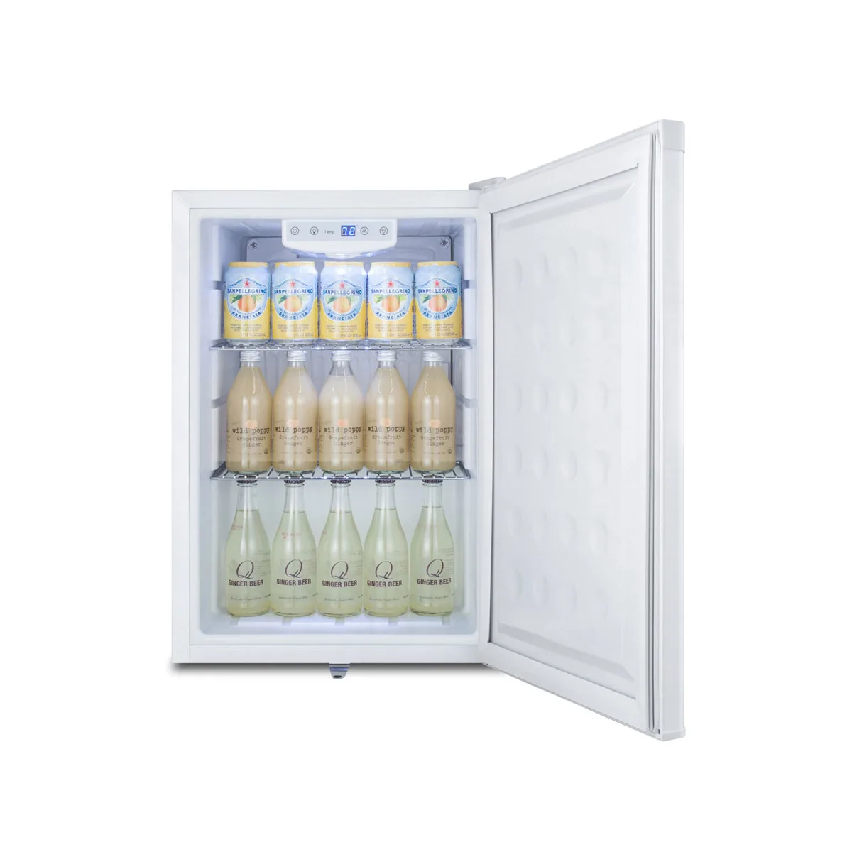 Summit FF31L7 17" Freestanding Countertop Refrigerator in White, w/ Door Lock, 2.5 cu. ft.