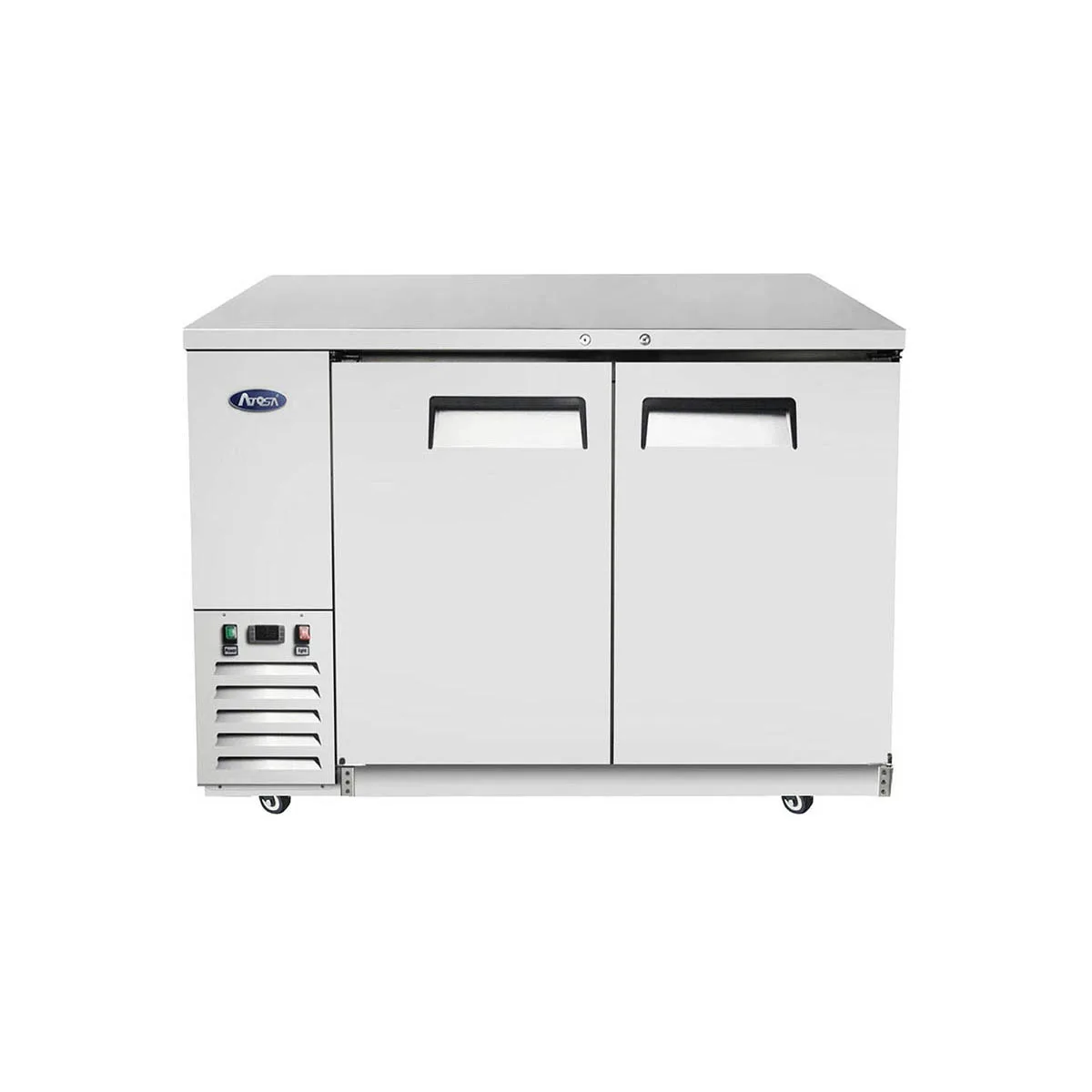 Atosa USA SBB59GRAUS1 57" Two Section Back Bar Cooler with Solid Door, 15.0 cu. ft.