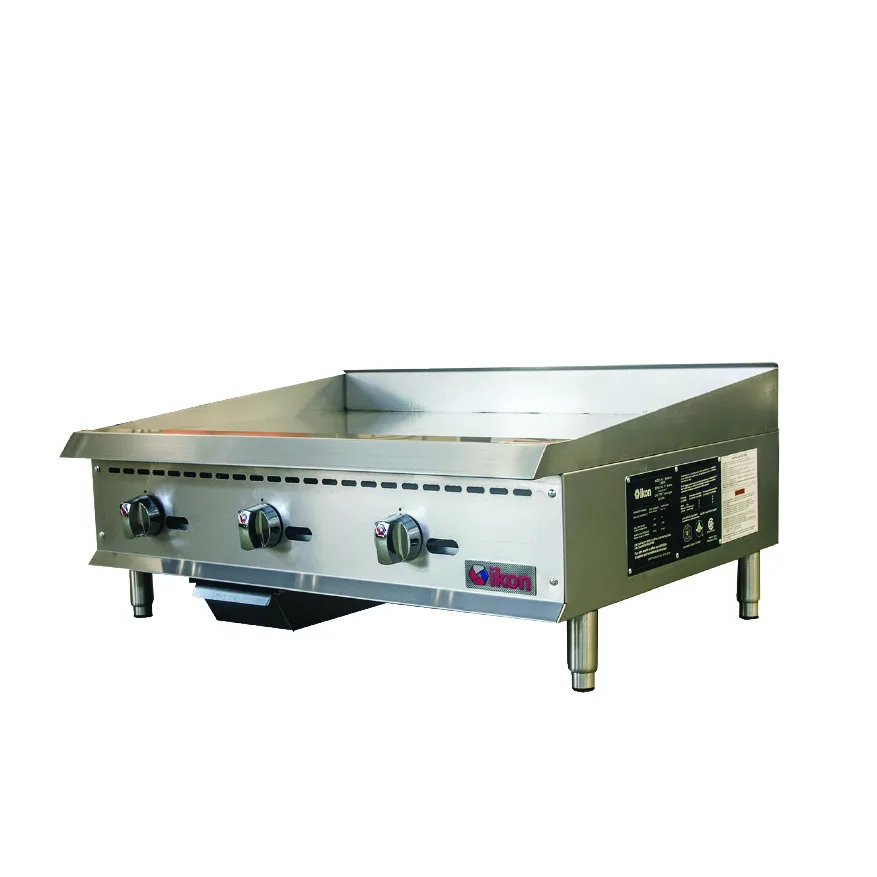 IKON ITG-36 36" Countertop Gas Griddle, Thermostatic Controls, 1" Steel Plate, 90.000 BTU