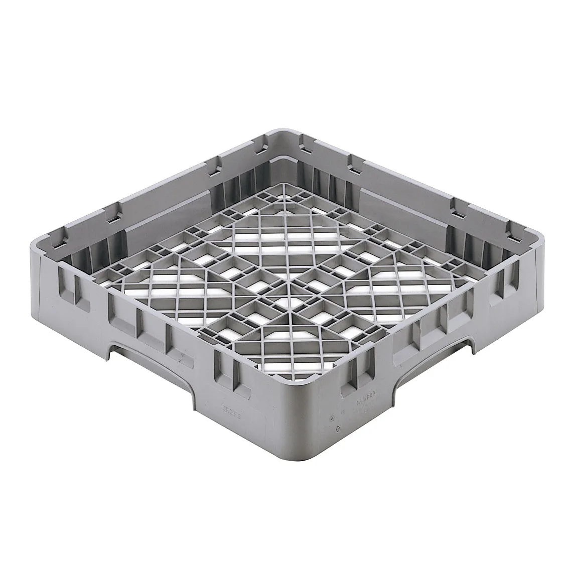 Cambro BR258151 Camrack Base Rack, Full Size, 1-Compartment, 19-3/4" x 19-3/4", Polypropylene, Soft Gray, NSF Certified
